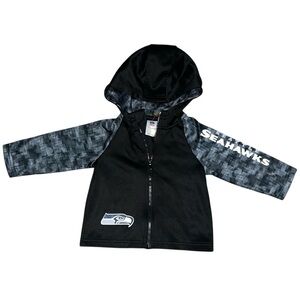 NFL Seattle Seahawks Camo Zip Up Hoodie- Size 12 months